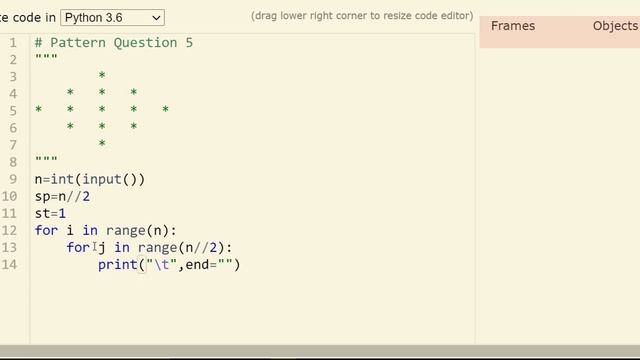 How to print Star Pattern In Python(Part 5)