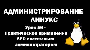 Администрирование Линукс (Linux) - Урок 56 - Практическое применение SED системным администратором