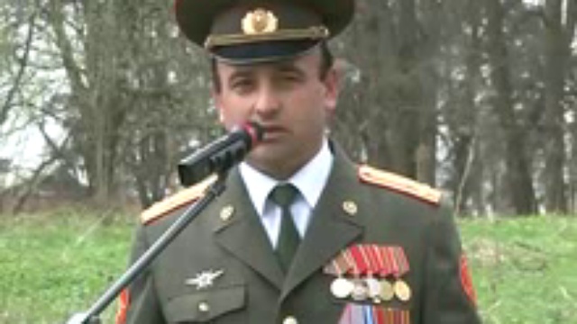 Перезахоронение останков советских солдат 