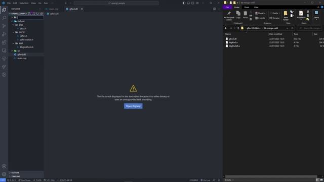 C++ OpenGL setup for VSCode in 2min