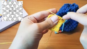 МЕШОЧЕК ДЛЯ АКСЕССУАРОВ КРЮЧКОМ / схема бабушкин квадрат