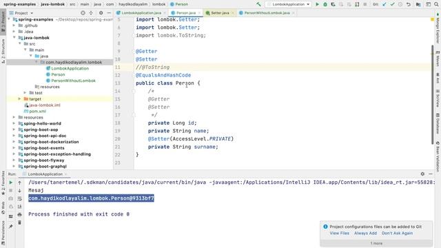 Lombok Nedir, Neden Kullanilir ? Java ile Lombok Kullanimi ve Annotation'lar.