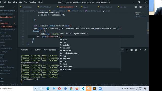 Creating small social site by using Node JS. Part 2: Creating Registration part
