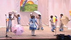 Песня "Дождик", Танец с зонтами,  ДОУ №5 Новоминская