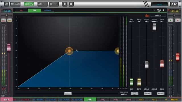 Эмуляция сайдчейн-компрессии в микшере SoundCraft UI-12