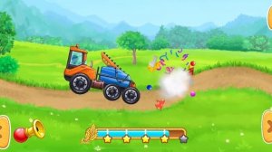 Развивающая игра для детей  трактор сеем пшеницу Farm Cars #games #синийтракторедет