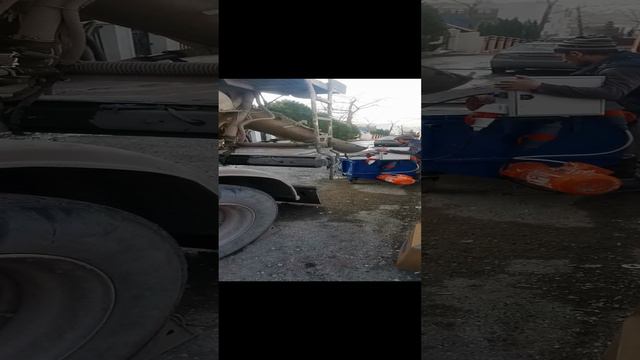 Раствор для стяжки и его подача насосом.
