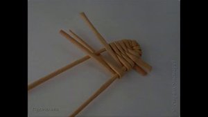 Плетение из бумажной лозы. Птичка. Мастер-класс.