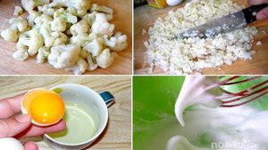 Оладьи из брокколи и цветной капусты