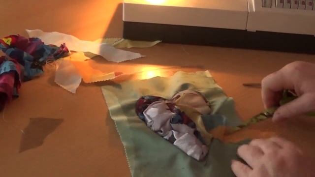 # Textile Art   . #  Sewing a heart from fabric-Tutorial,# fabric#sewing#handmade#threads#