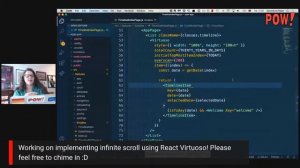 Implement infinite scroll for the timeline using React Virtuoso // Working on POW!