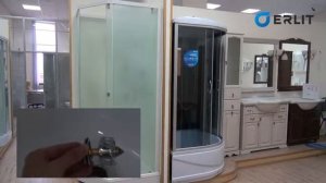 Кабина душевая Erlit 100х100 белая высокий поддон ER4510TP-C3/ER4510TP-C4