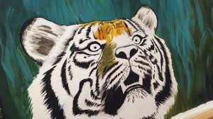 Как нарисовать тигра, поэтапно.  Подробный видео урок | How to paint a tiger step by step.