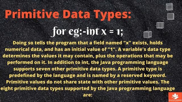DATA TYPES IN JAVA || PRIMITIVE DATA TYPES || BY VOLATILE LEARNING смотреть онлайн