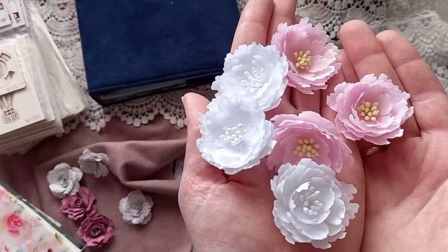 Цветы ручной работы и чипборд. Покупки и альбом