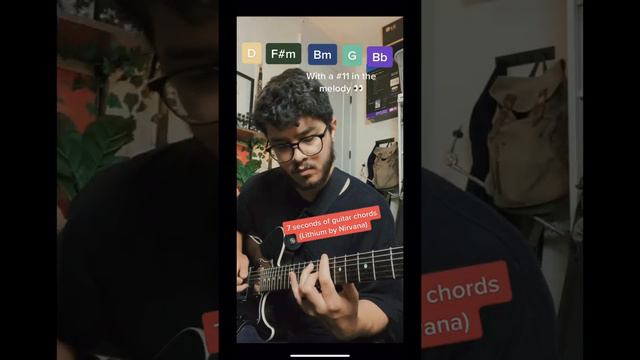 7 seconds of guitar chords (Lithium by Nirvana)