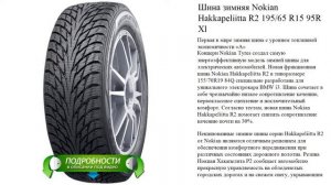 Шина зимняя Nokian Hakkapeliitta R2 195/65 R15 95R Xl