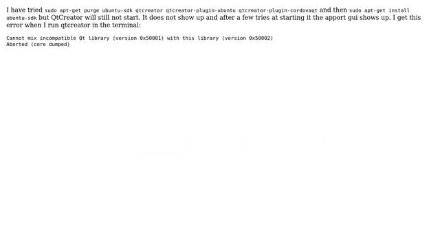 Ubuntu: Ubuntu SDK and QtCreator will not start смотреть онлайн