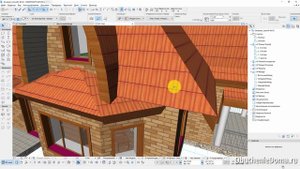 ? Урок ArchiCAD (архикад) - Как состыковать торцы крыши
