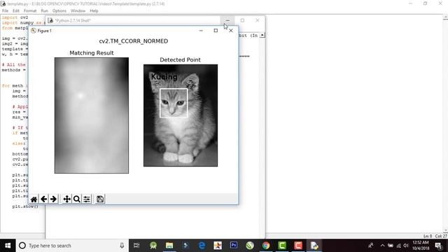 Detection Object with Template Matching on OpenCV Python