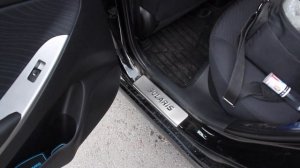 Hyundai Solaris алюминевые накладки на пороги с Aliexpress | Пороги для Hyundai Solaris.
