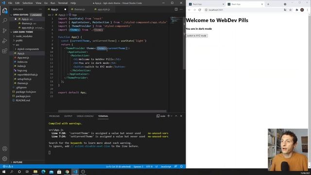 [ REACT STYLED COMPONENTS ] light dark mode