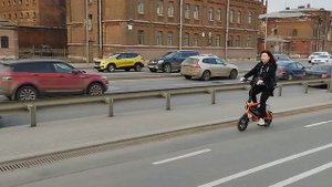 Первая проба покататься на электровелосипеде Xiaomi himo v1s