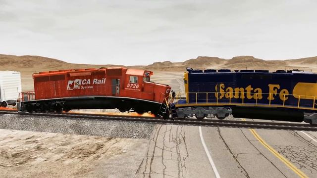 Cars vs Lava Crosses Road - Truck Rescue Stuck Cars and Trains #1 - BeamNG.Drive смотреть онлайн