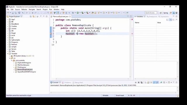 How to Remove duplicate number from array[ ] in java{interview} смотреть онлайн