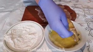 "мясо по-французски"на сковороде из куриного филе