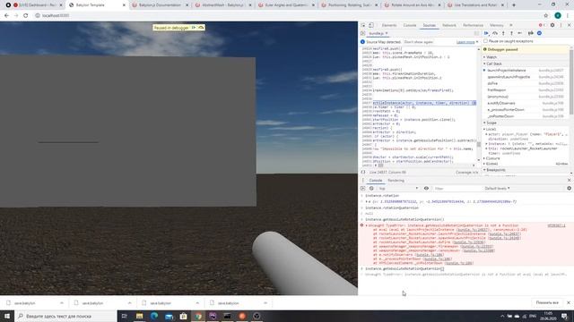 Live Dev: Exploring Babylon.js. Пытаемся сделать сохранение и загрузку выпущенной ракеты. смотреть онлайн