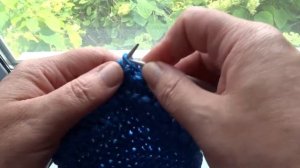 DIY. Вязаная мочалка спицами по мастер-классу из YouTube// удалённое видео( перезалив )