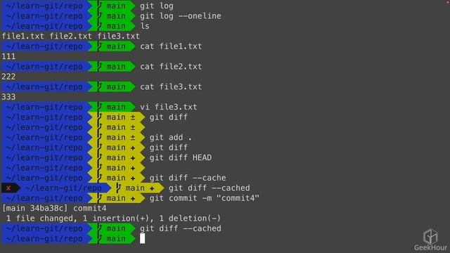 【GeekHour教程】一小时Git教程07 git diff查看差异 смотреть онлайн