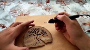 ВЫЖИГАНИЕ НА СРЕЗЕ ДЕРЕВА! ДЕРЕВО ЖИЗНИ!