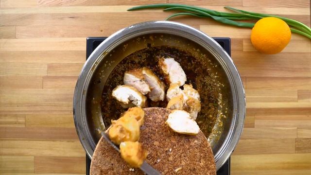 Курица в традиционном соусе Терияки с апельсинами!
