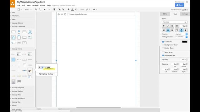 Creating a Website Wireframe in draw.io