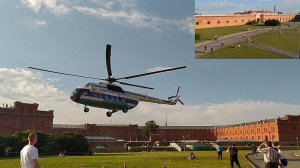 Полёт на вертолёте Ми-8 (Mi-8) над Санкт-Петербургом от Петропавловской крепости