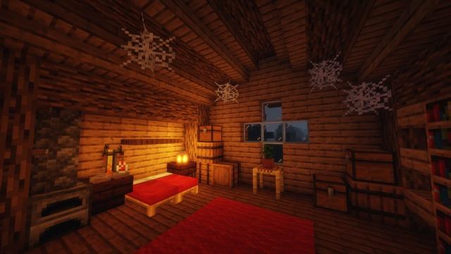 ?️?1 HOUR of Relaxing Minecraft Rainy Night Ambience in Cozy Cottage Attic w/ Nostalgic MC Music смотреть онлайн