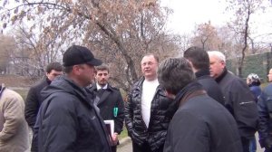 Новоспасский пруд. Совещание по благоустройству сквера.