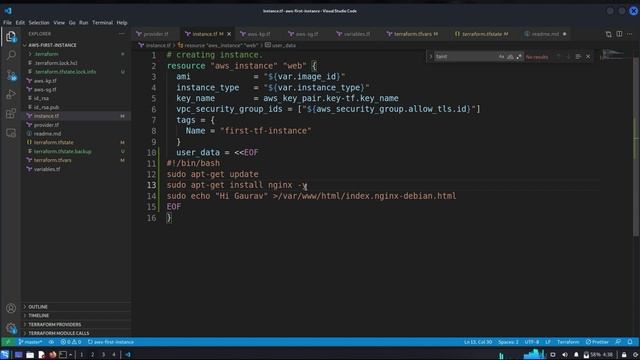 40. Terraform (In Hindi): AWS userData using terraform ( Installing NGINX ) смотреть онлайн