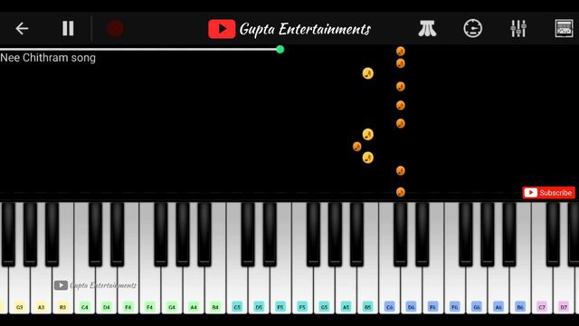 Nee Chitram Choosi song piano notes | #LoveStory | Telugu songs piano notes | Gupta Entertainments смотреть онлайн