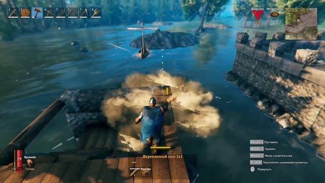 Valheim guide Как построить док для кораблей (Dock building Timelapse)