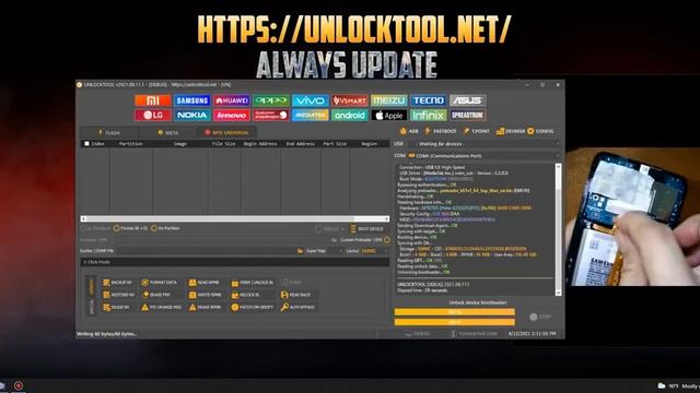 Samsung MTK Unlock bootloader Reset KG Status Locked To Completed One Click By UnlockTool смотреть онлайн