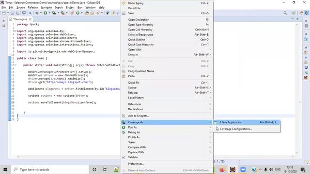 build() and perform() Commands - Selenium WebDriver смотреть онлайн