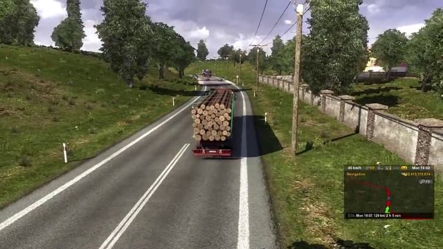Euro Truck Simulator 2 - Renault Magnum Transporting Logs from Poznan to Szczecin смотреть онлайн