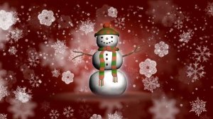 Новогодний футаж Снеговик Фон анимация