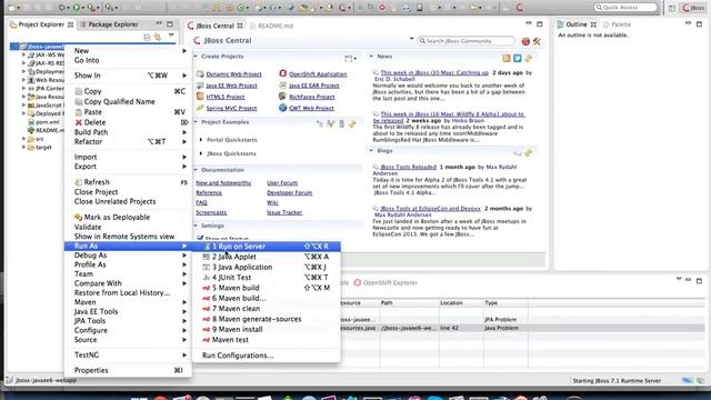 JBoss Developer Studio 6 + JavaEE Web Archetype