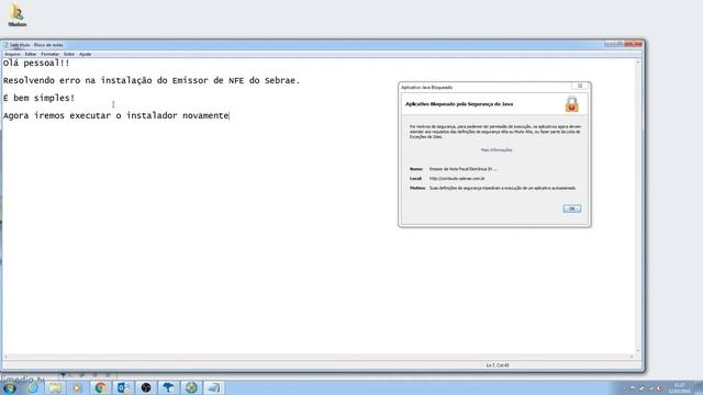 COMO CORRIGIR "APLICAÇÃO BLOQUEADA PELA SEGURANÇA DO JAVA" - EMISSOR NFE 4.0 SEBRAE смотреть онлайн