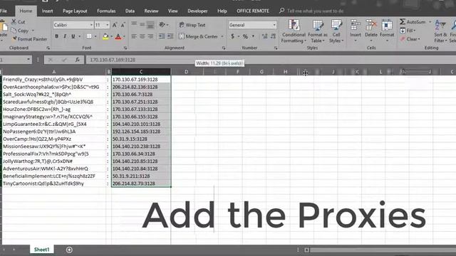 Making username:password:proxy:port combination with excel смотреть онлайн