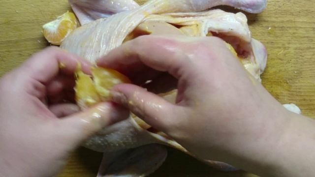 Новогодняя КУРОЧКА с МАНДАРИНАМИ?НОВОГОДНИЙ рецепт горячего блюда?Курица в духовке